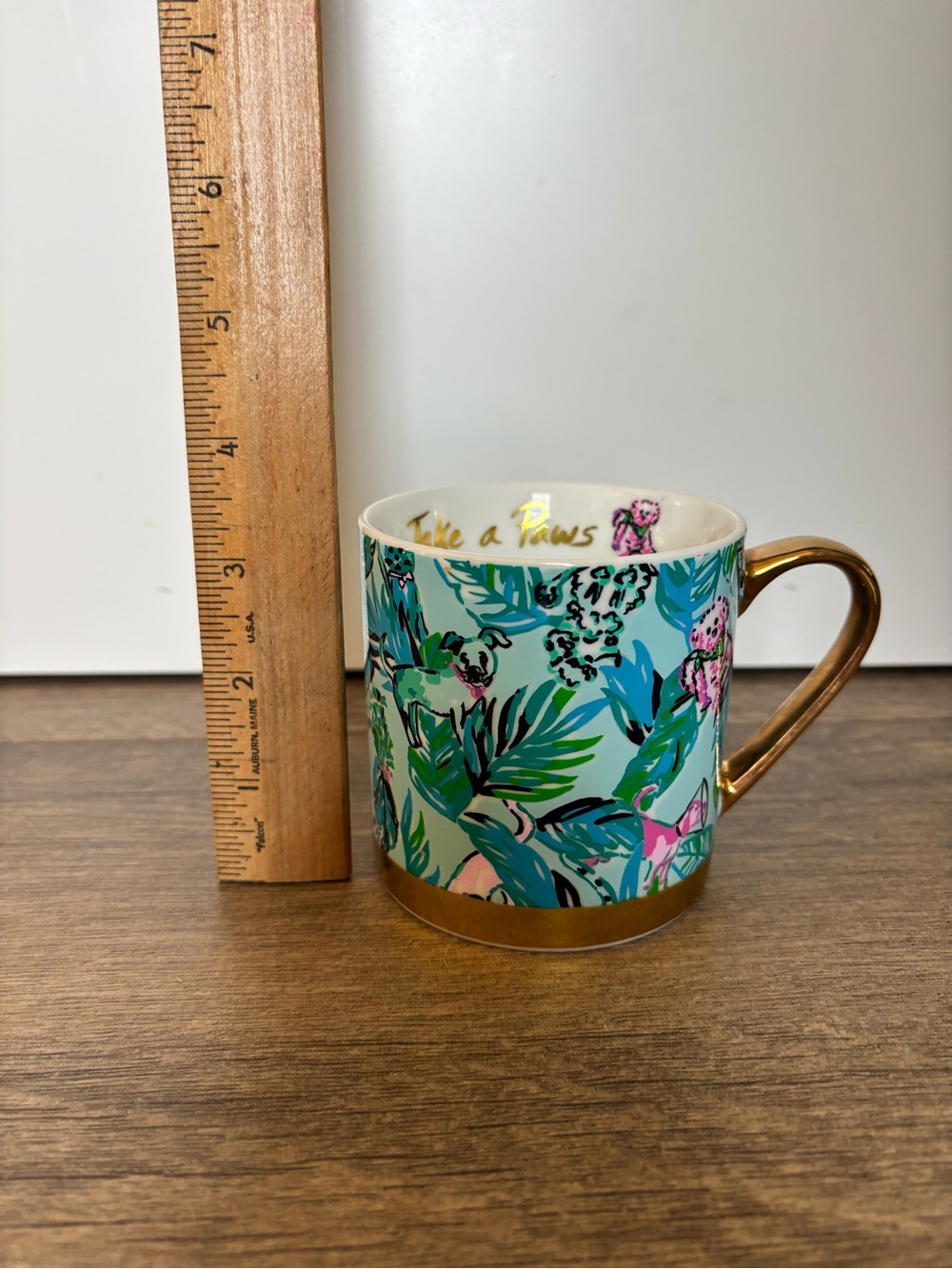 Lilly Pulitzer “Barking Up the Palm Tree” Mug with Gold Handle - Picture 6 of 7